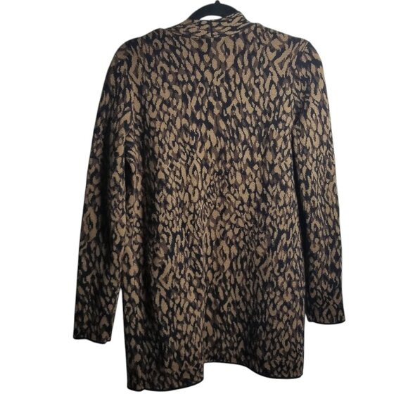 J McLaughlin Women's Leopard Print Office Career Timeless Cardigan Sz XS - Picture 2 of 5